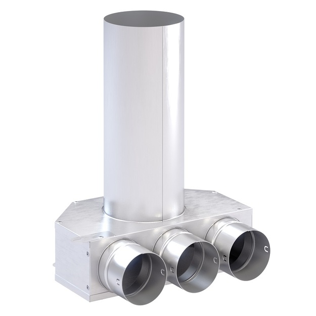 Metalinis registras 3x75x125 su 330mm atvamzdžiu