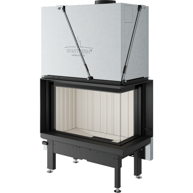 Plieninis židinio ugniakuras Spartherm Premium V-2R-80h, &oslash;200mm, su kampiniu stiklu de&scaron;inėje