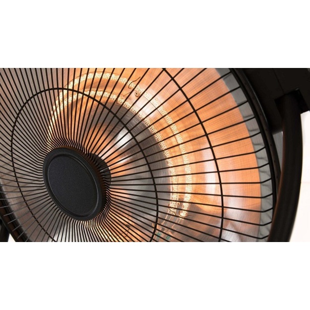 Sunred infraraudonųjų spindulių &scaron;ildytuvas Retro Bright, pastatomas, juodas, 2100 W
