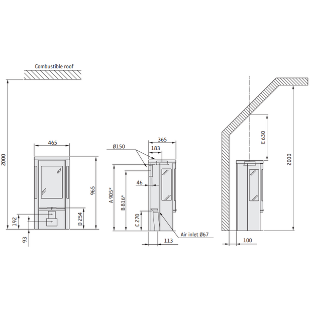 Krosnelė CONTURA C856T Style, pilka, su muilo akmens apdaila (998476, 203086)