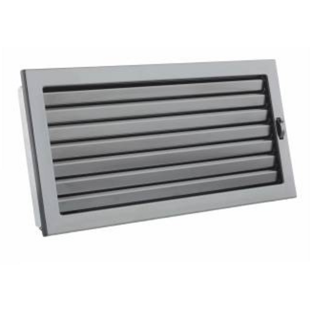 Grotelės VENTLAB 450x220, reguliuojamos žaliuzės, juodos