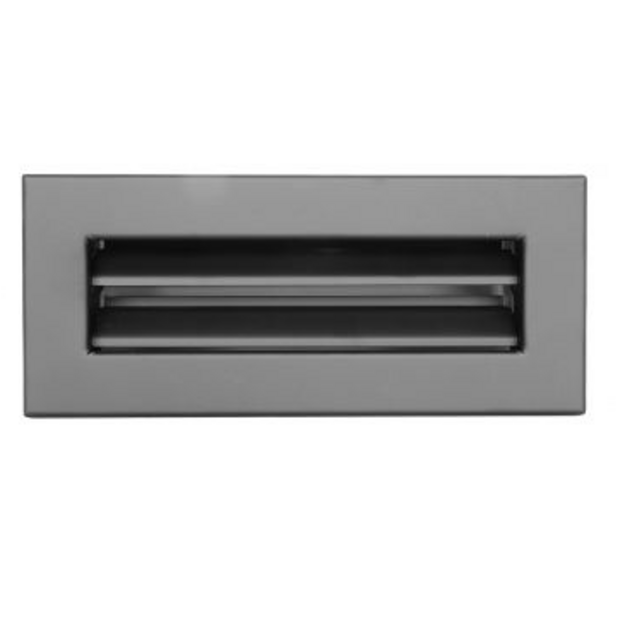 Grotelės VENTLAB 220x95, fiksuotos žaliuzės, juodos
