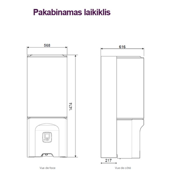 Pakabinamas ant sienos laikiklis Atlantic SYNEA DUO &scaron;ilumos siurbliams