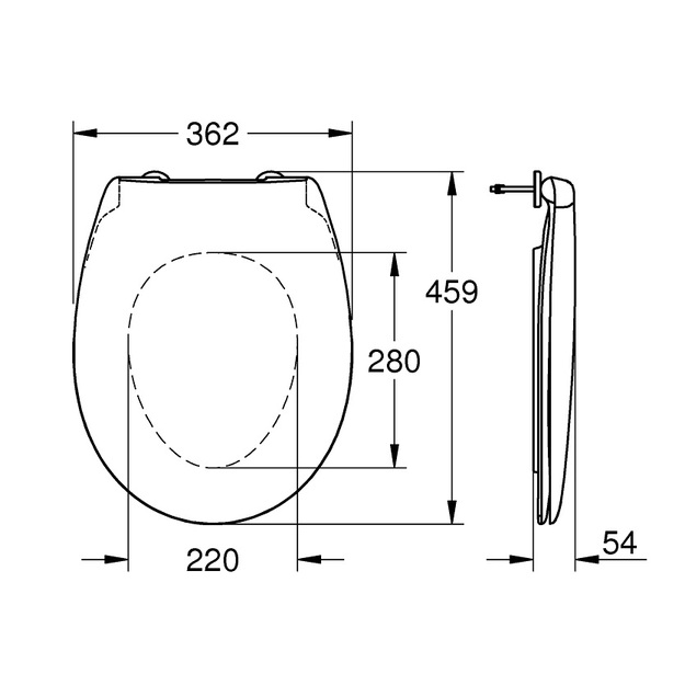 Grohe Bau Ceramic unitazo sėdynė su dangčiu, slowclose, balta