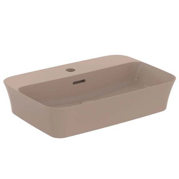 Praustuvas montuojamas ant stalvir&scaron;io Ideal Standard Ipalyss 55x38 cm, su perlaja, su dugno vožtuvu, Kashmir