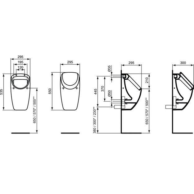 Pisuaras Ideal Standart Connect Home