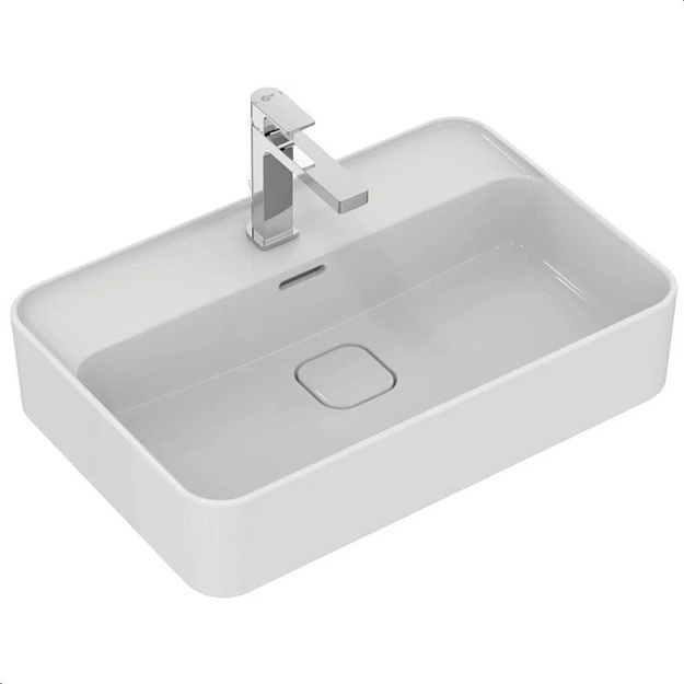 Ideal Standard Strada II ant stalvir&scaron;io montuojamas praustuvas 60 x 40 x 17,5 cm su keramikiniu dugno vožtuvo dangteliu