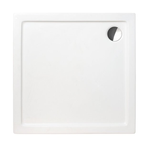 Akrilinis du&scaron;o padėklas Flat Kvadro 900x900x50 mm, balta