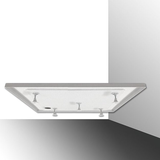 Akrilinis du&scaron;o padėklas Flat Kvadro 900x900x50 mm, balta