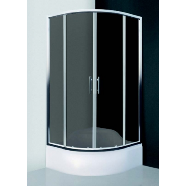 Pusapvalė du&scaron;o kabina MADISON NEO/800, reguliavimo ribos 780-790 mm, auk&scaron;tis 1650 mm, stiklas Rouch, prof.Brillant, R550