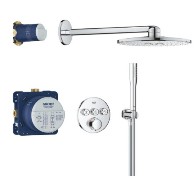 Potinkinė du&scaron;o sistema su potinkine dalimi GROHE Precision SmartControl su Vitalio SmartActive 310, chromo spalva