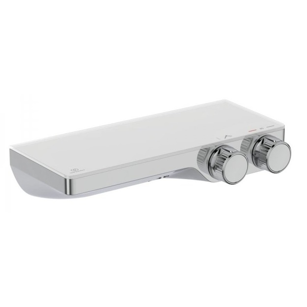 Ideal Standard Ceratherm S200 termostatinis du&scaron;o mai&scaron;ytuvas, slėpti tvirtinimai, lentynėlė, chromas