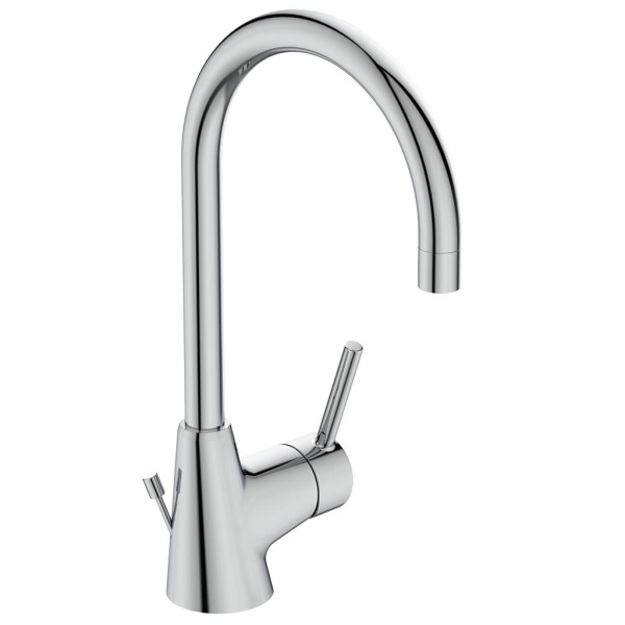 Ideal Standard Ceraline auk&scaron;tas mai&scaron;ytuvas su dugno vožtuvu, 5 l/min, kar&scaron;to vandens ribotuvas, chromas