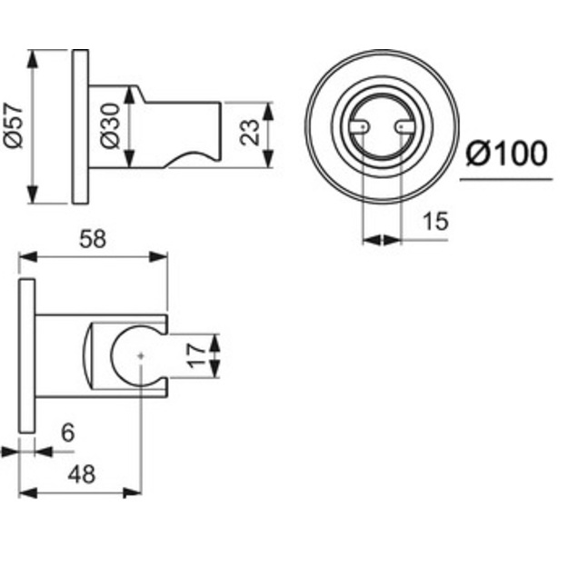 Ideal Standard rankinio du&scaron;o laikiklis,  chromas