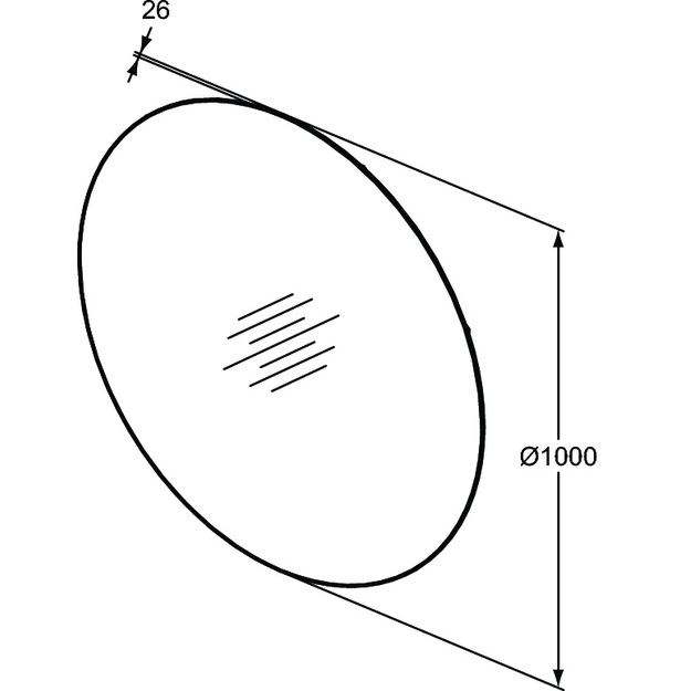 Veidrodis Ideal Standard Conca Round 100 cm, su LED ap&scaron;vietimu