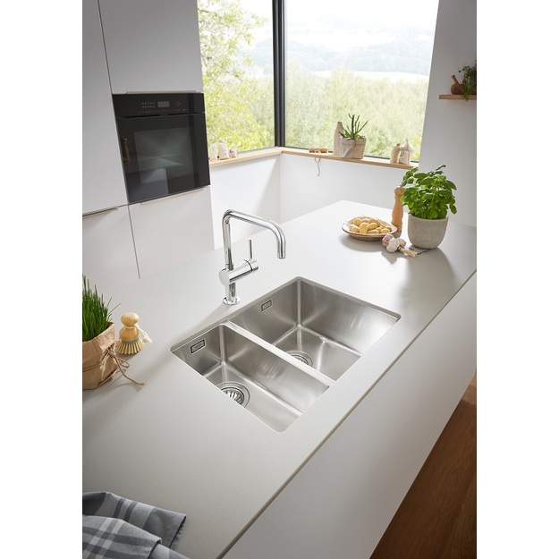 Grohe nerūdijančio plieno plautuvė K700U, dubuo 34x40 cm, de&scaron;inėje